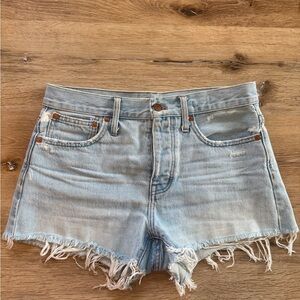Madewell Relaxed Denim Frayed Hem Women's Shorts